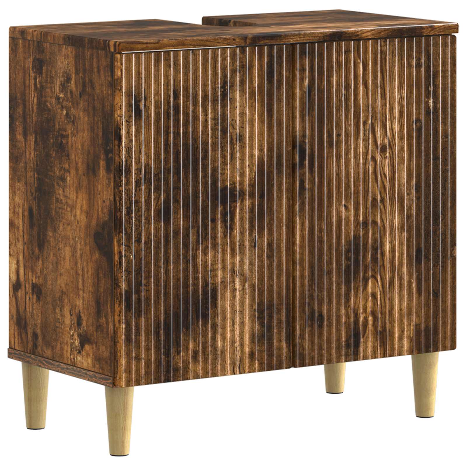 Badrumsskåp med handfat ARNHEM Rökt ek 59,5 x 31,5 x 59 cm