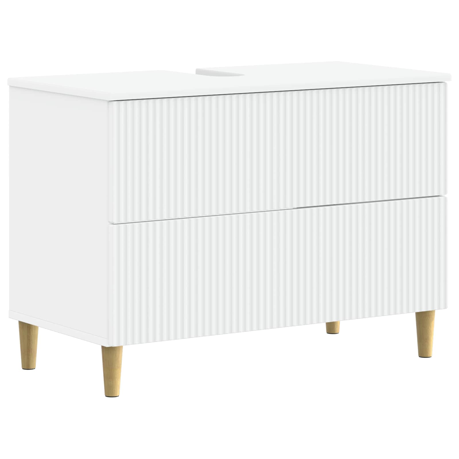 Badrumsskåp med handfat ARNHEM Vit 82 x 41 x 59 cm