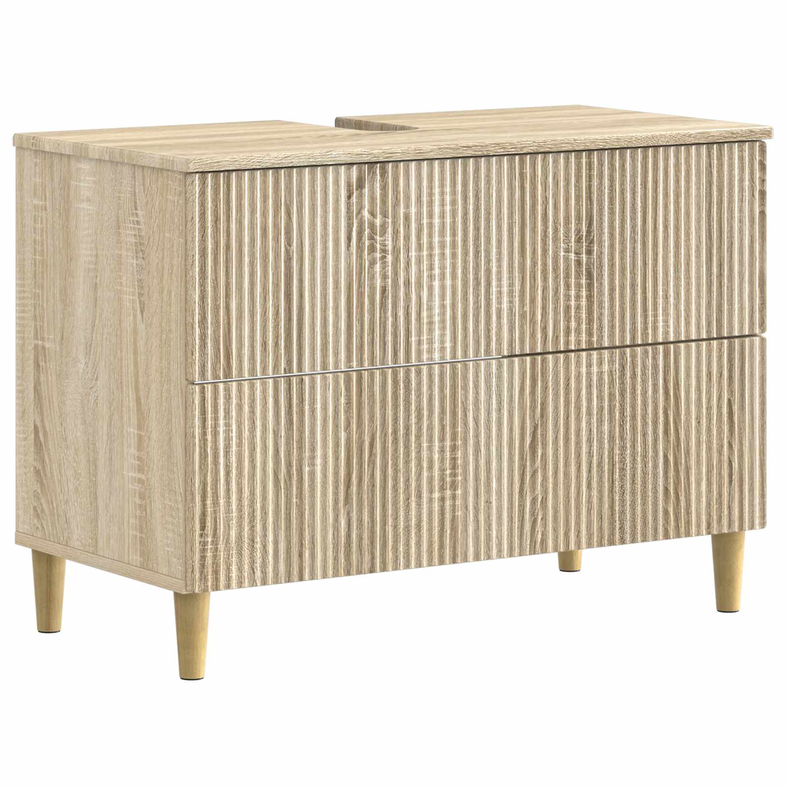 Badrumsskåp med handfat ARNHEM Sonoma-ek 82 x 41 x 59 cm