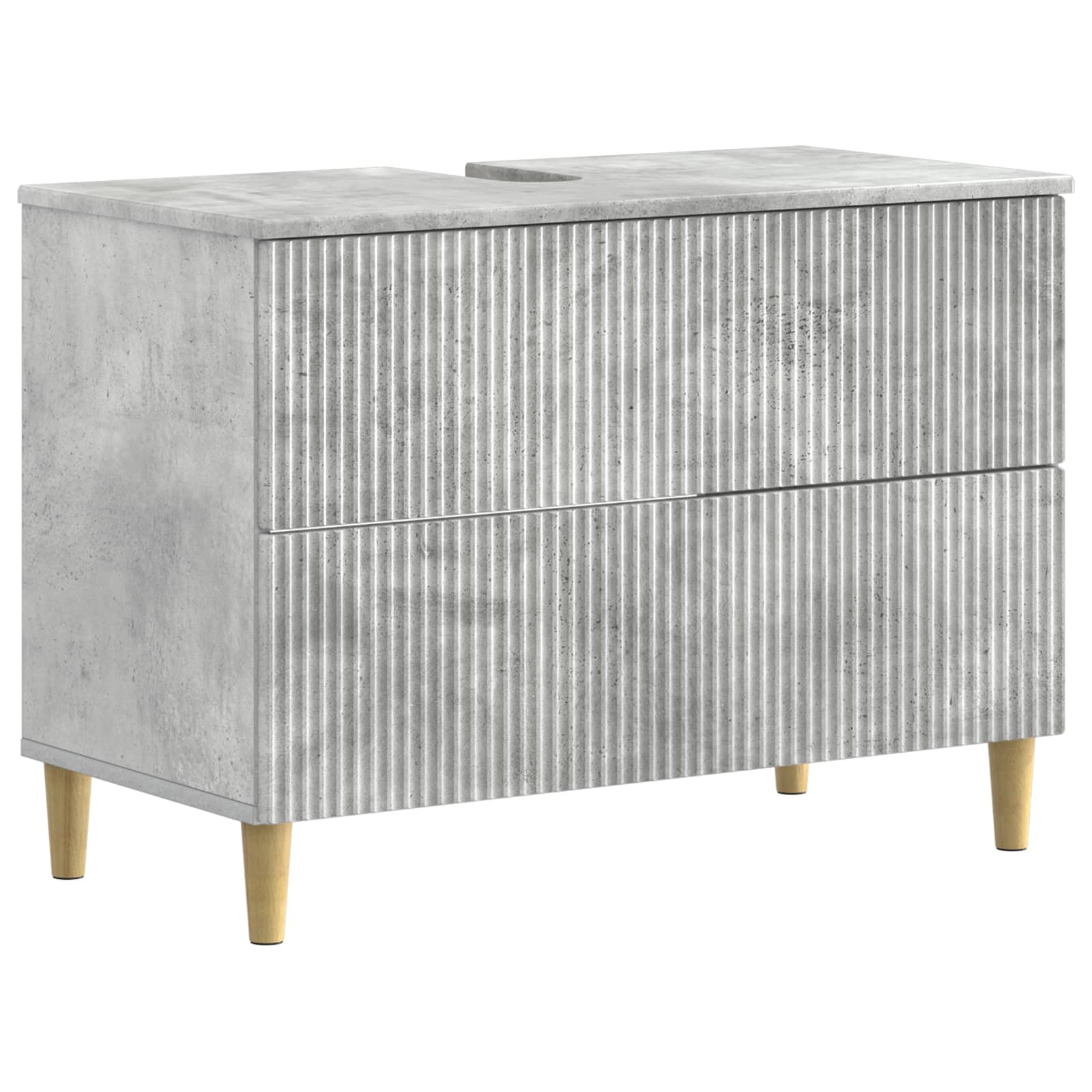 Badrumsskåp med handfat ARNHEM Betonggrå 82 x 41 x 59 cm