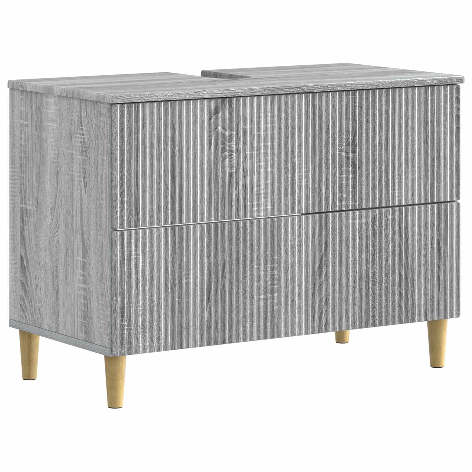 Badrumsskåp med handfat ARNHEM Grå Sonoma 82 x 41 x 59 cm