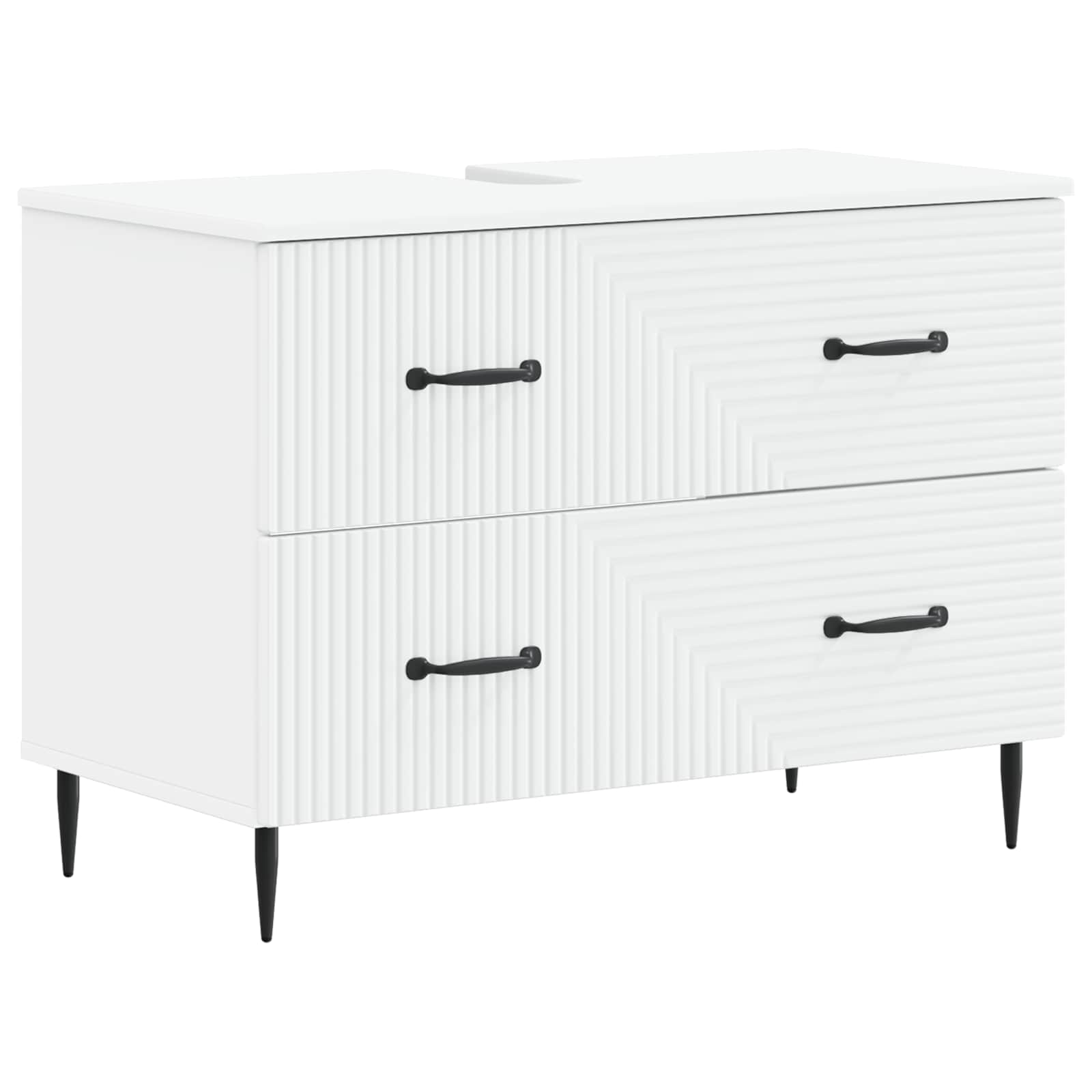 Badrumsskåp med handfat HAARLEM Vit 82 x 41 x 58,5 cm
