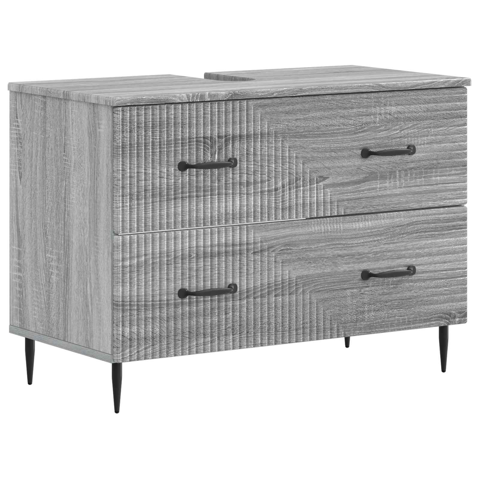 Badrumsskåp med handfat HAARLEM Grå Sonoma 82 x 41 x 58,5 cm