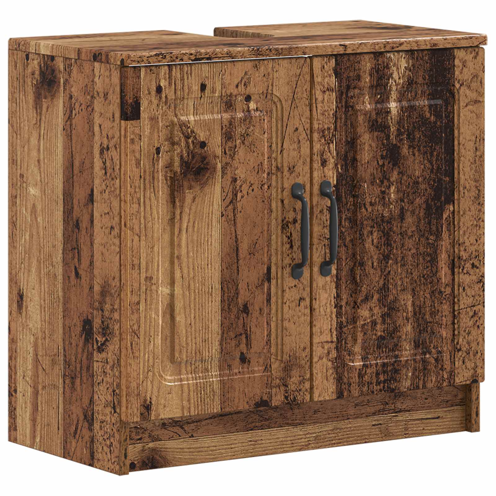 Badrumsskåp med handfat UTRECHT Gammalt trä 59,5 x 31,5 x 59 cm