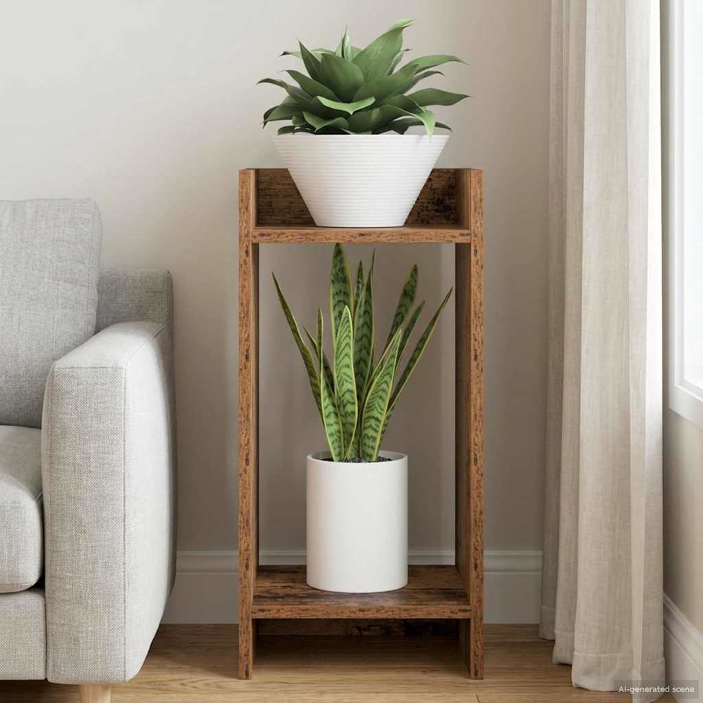 Växtställ Gammalt trä 30 x 30 x 60 cm Konstruerat trä