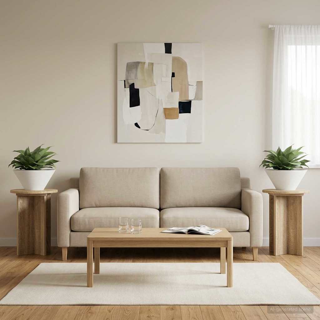 Växtställ 2 st Sonoma-ek Ø29,5 x 40 cm Konstruerat trä