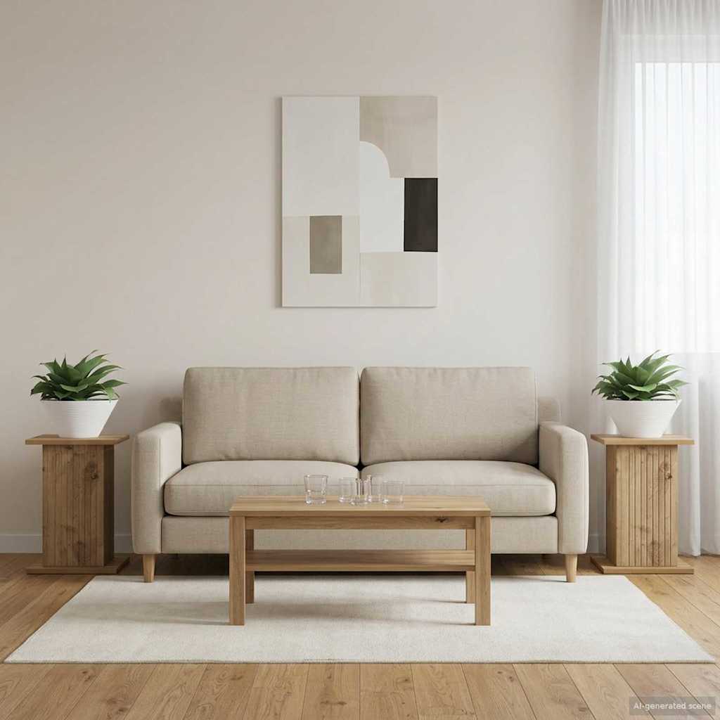 Växtställ 2 st Artisan-ek 30,5 x 30 x 43 cm Konstruerat trä