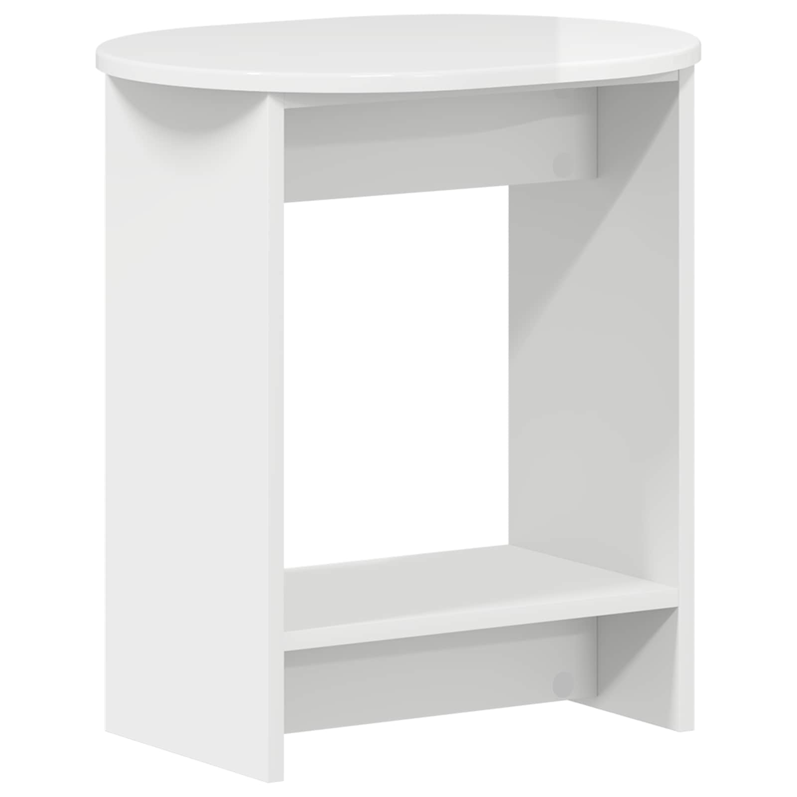 Sidobord Vit högglans 50 x 39,5 x 55 cm Konstruerat trä