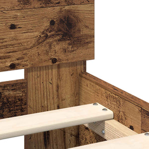 Sängram Gammalt trä 98,5 x 200 cm Konstruerat trä