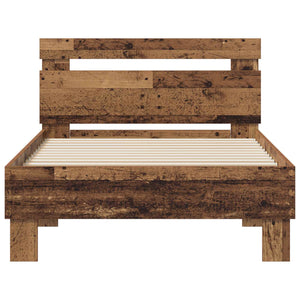 Sängram Gammalt trä 98,5 x 200 cm Konstruerat trä