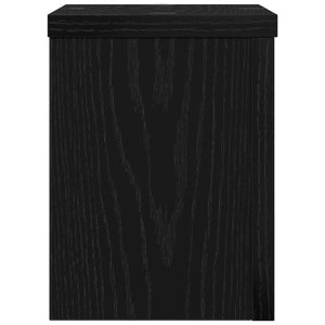 Växtställ 2 pcs Svart Ek 15 x 15 x 20 cm Konstruerat trä