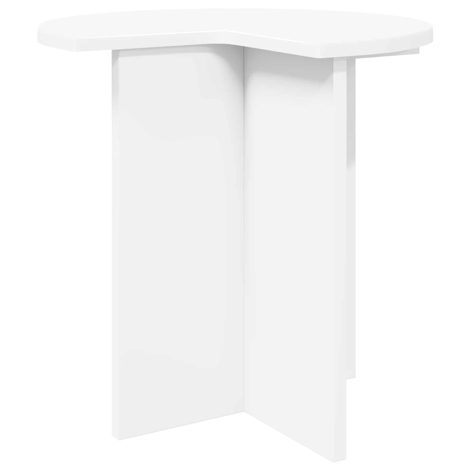 Sidobord Vit Ø 39 x 38 cm Konstruerat trä