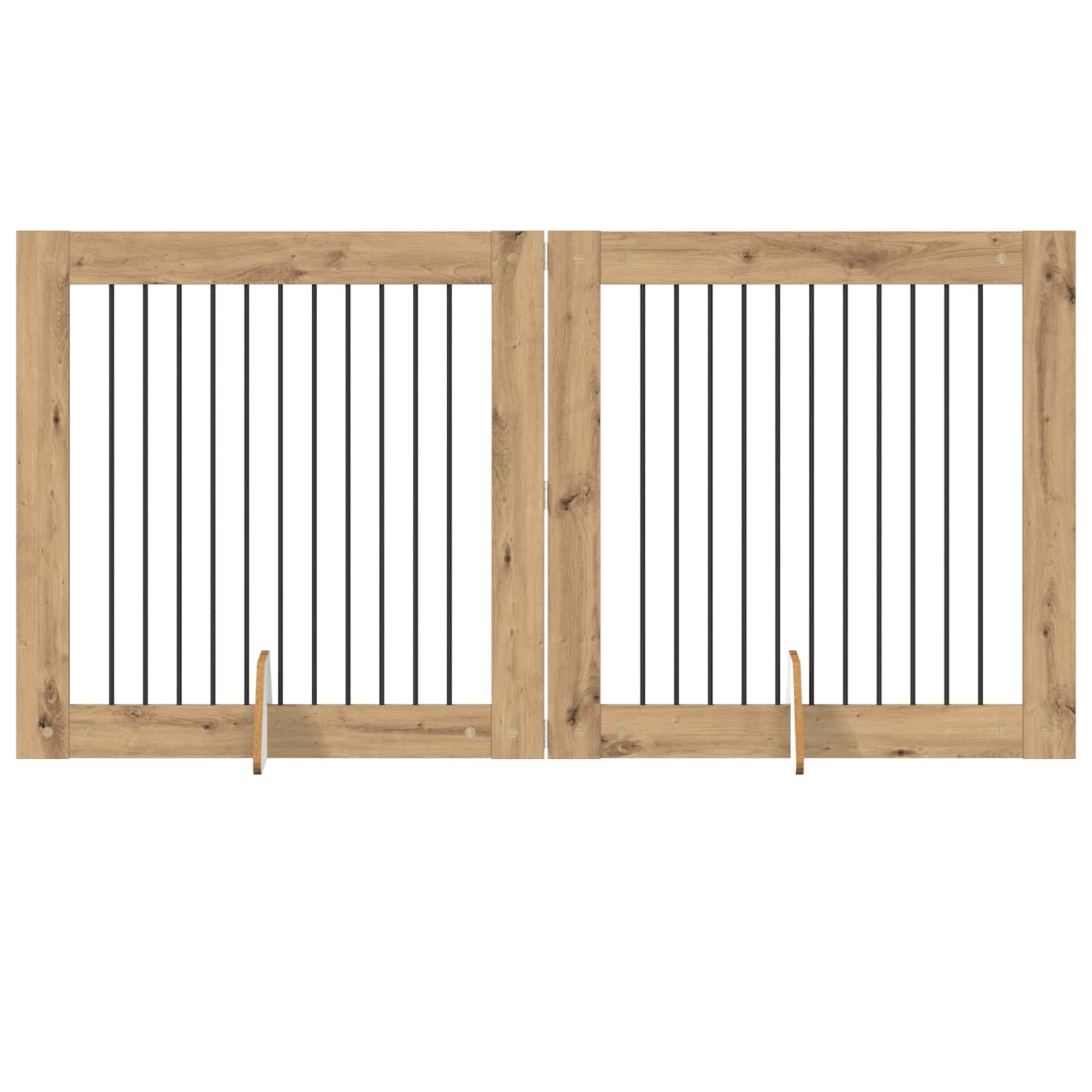 Fällbar hundgrind med stativ 2 pcs Artisan-ek 200,5 cm