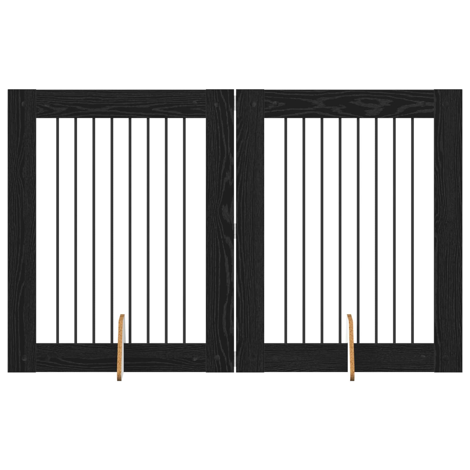 Fällbar hundgrind med stativ 2 pcs Svart ek 160,5 cm