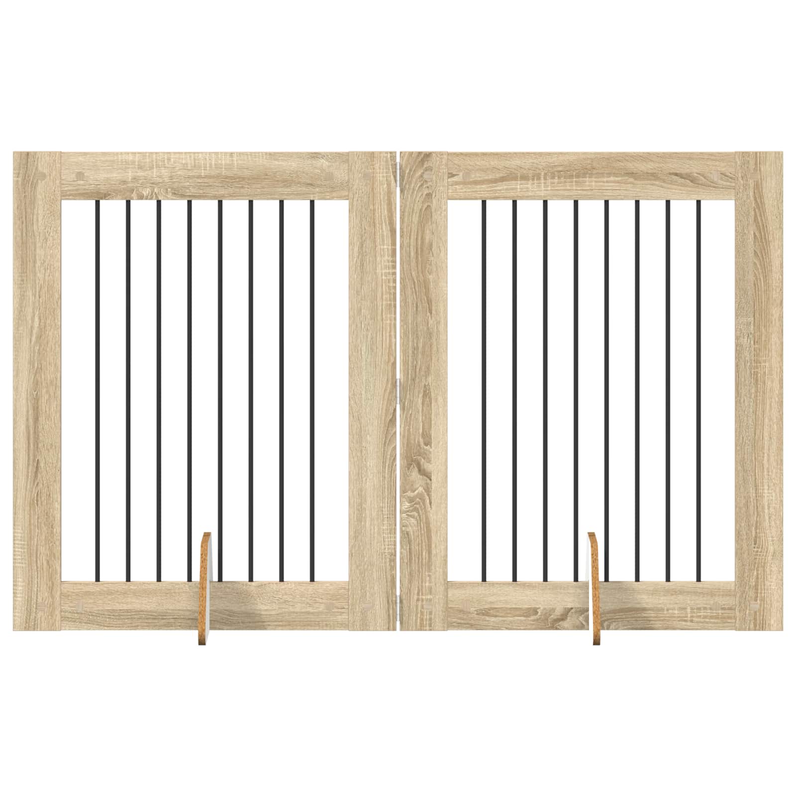 Fällbar hundgrind med stativ 2 pcs Sonoma-ek 160,5 cm