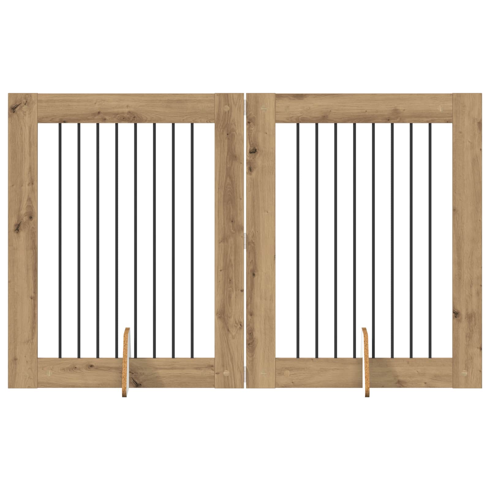 Fällbar hundgrind med stativ 2 pcs Artisan-ek 160,5 cm