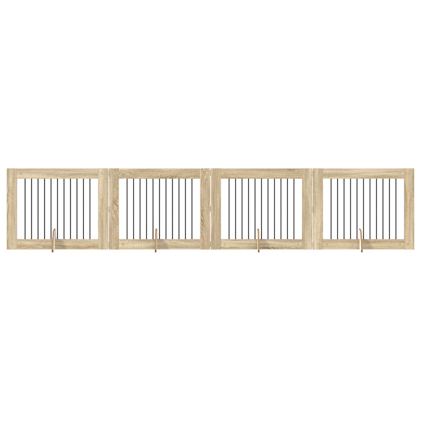 Fällbar hundgrind med stativ 4 pcs Sonoma-ek 401 cm