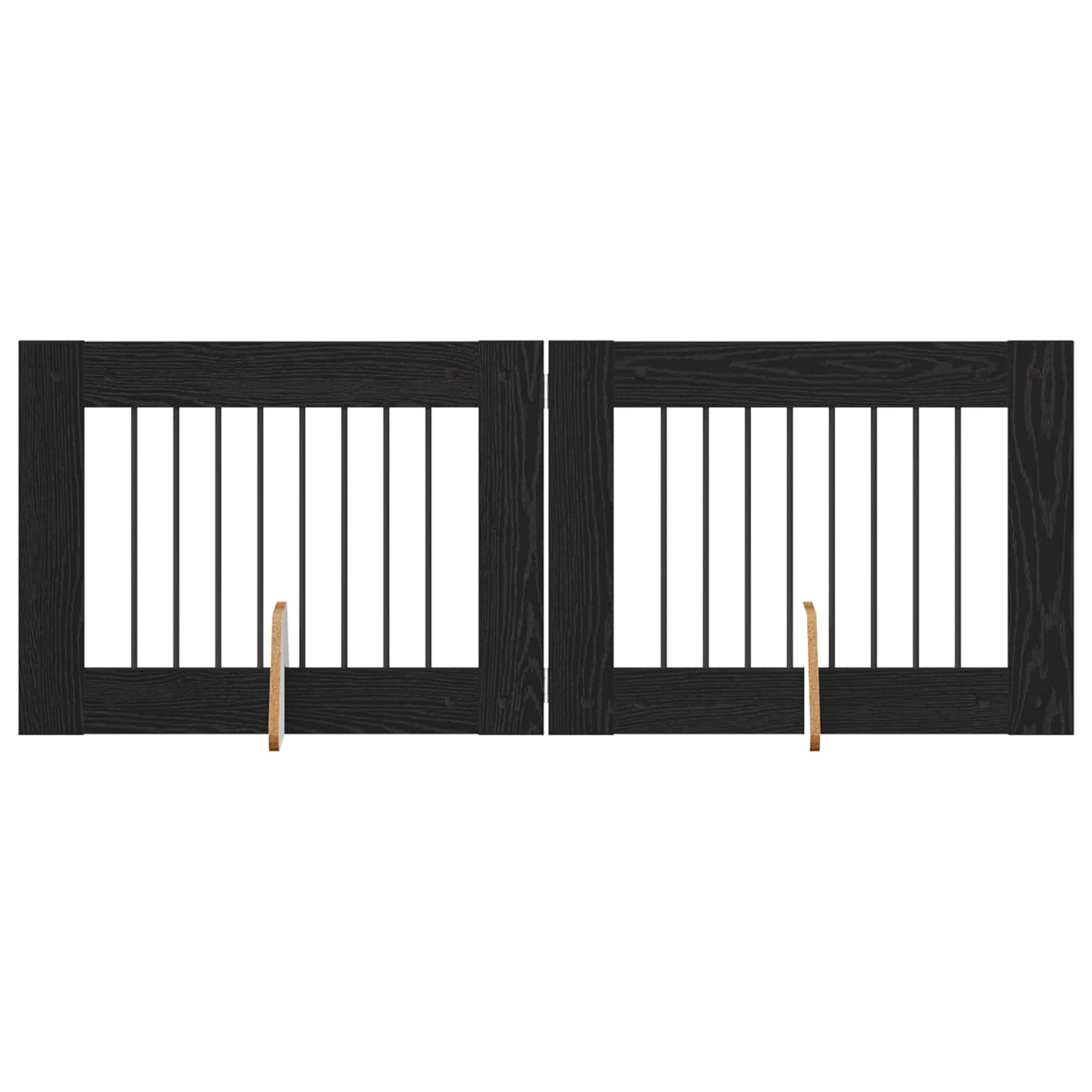 Fällbar hundgrind med stativ 2 pcs Svart ek 160,5 cm