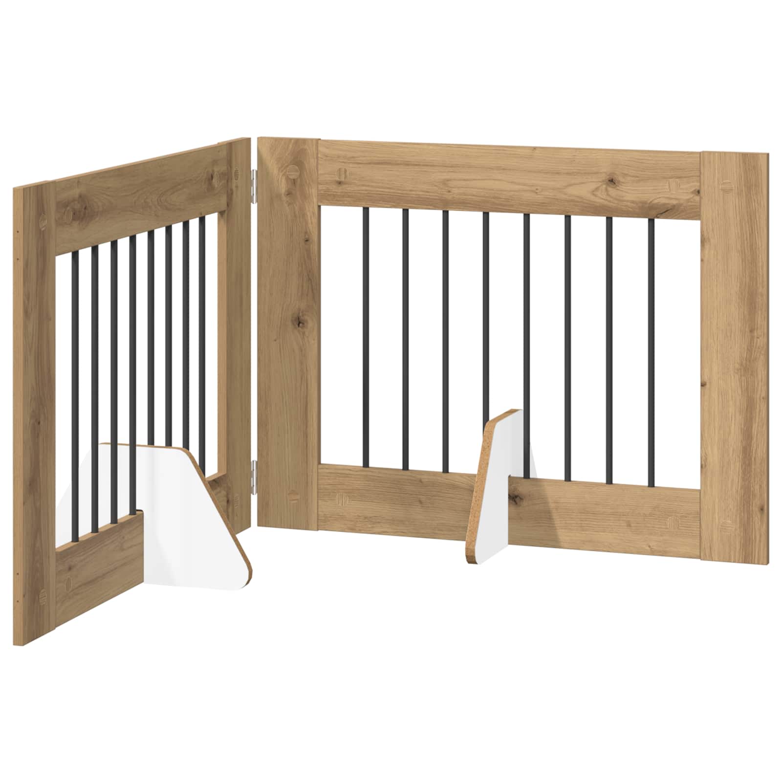 Fällbar hundgrind med stativ 2 pcs Artisan-ek 160,5 cm