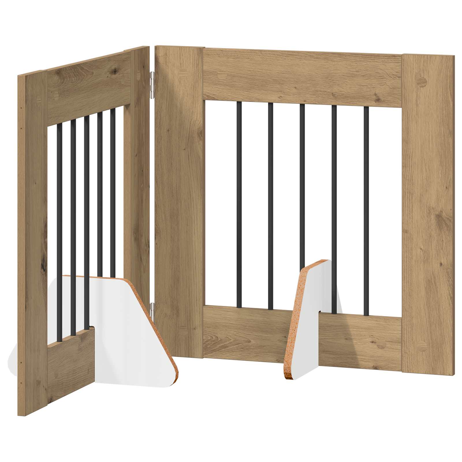 Fällbar hundgrind med stativ 2 pcs Artisan-ek 120,5 cm
