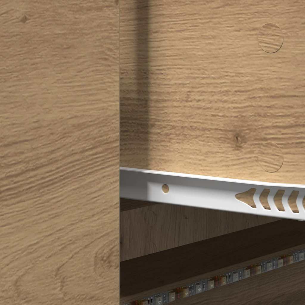 TV-skåp med LEDs Artisan Ek 140 x 34 x 40 cm Konstruerat trä