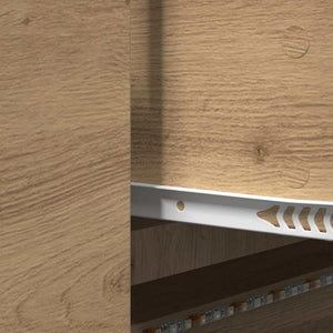 TV-skåp med LEDs Artisan Ek 140 x 34 x 40 cm Konstruerat trä