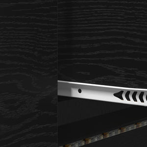 TV-skåp med LEDs Svart Ek 140 x 34 x 40 cm Konstruerat trä