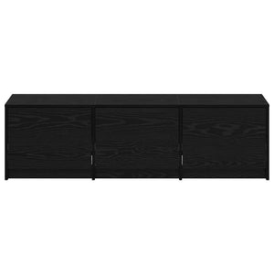 TV-skåp med LEDs Svart Ek 140 x 34 x 40 cm Konstruerat trä