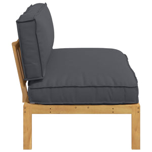 Soffset med kudde Antracit 120 x 80 x 69 cm Massivt Akaciaträ