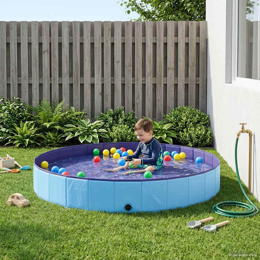Barn Sim Pool Ø300 x 38 cm Rund för Barn för Blå