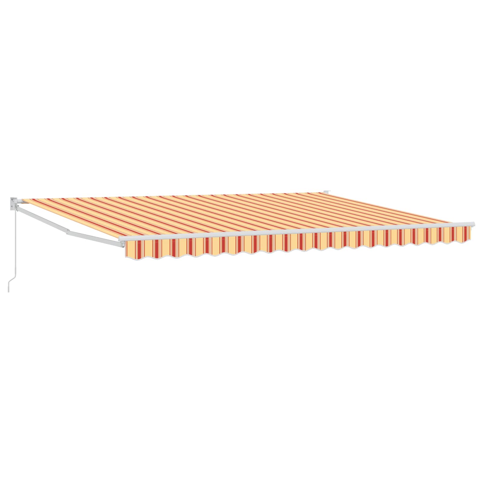 Utdragbar markis Gul, Orange och Vit 4 x 2 m