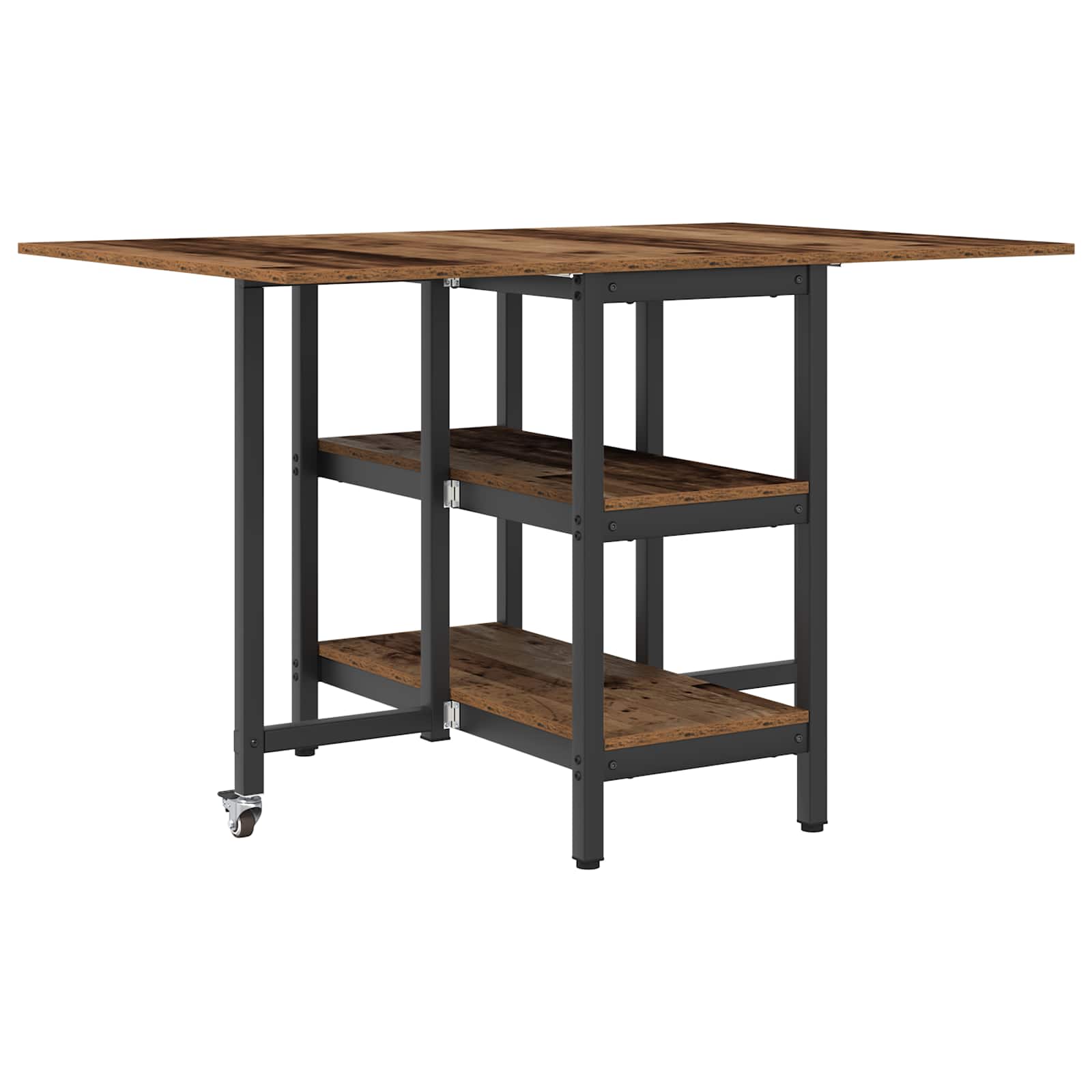 Matbord 122 x 80 x 76,5 cm Konstruerat trä Gammalt trä