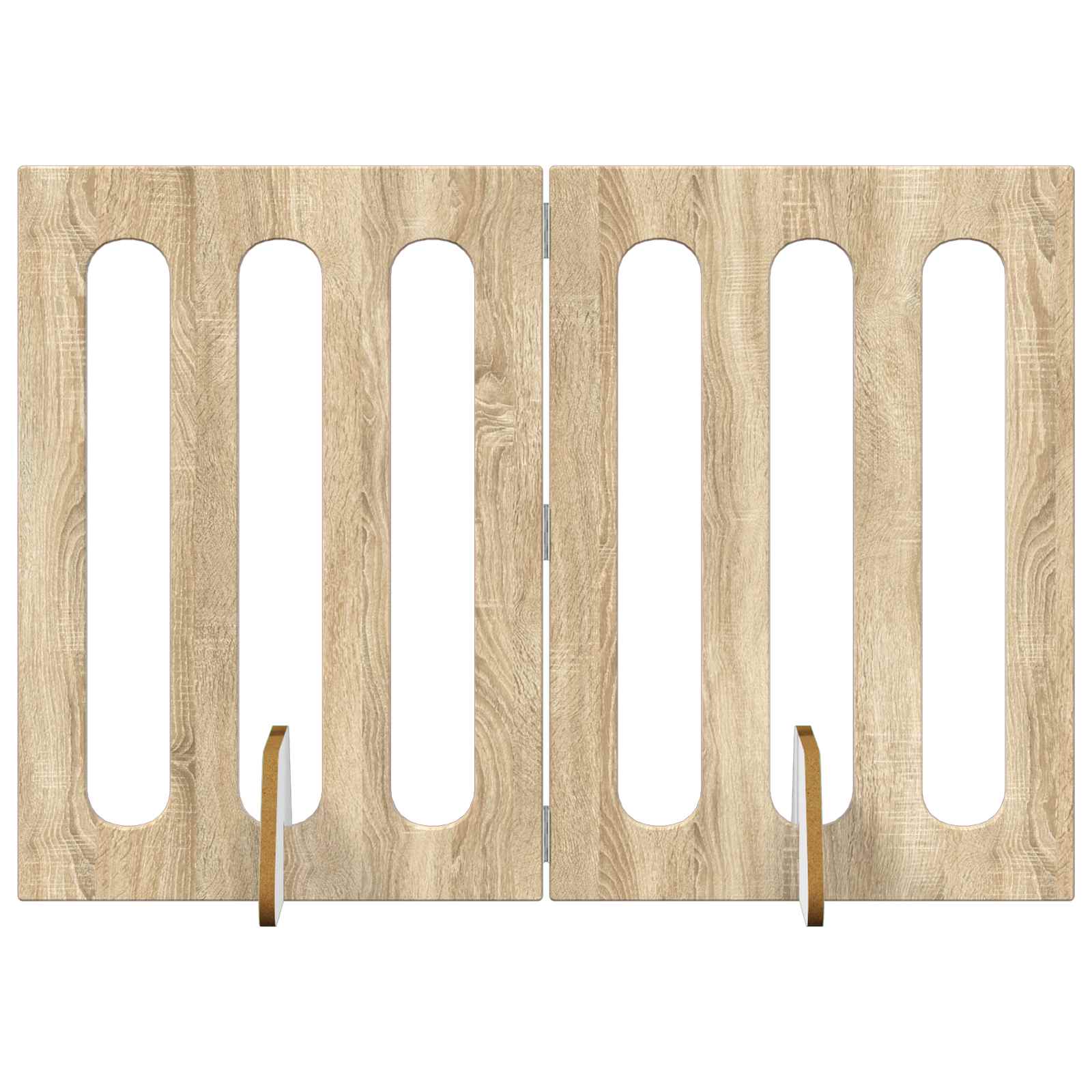 Fällbar husdjursgrind 2 st Sonoma-ek 100,5 x 38 x 70 cm