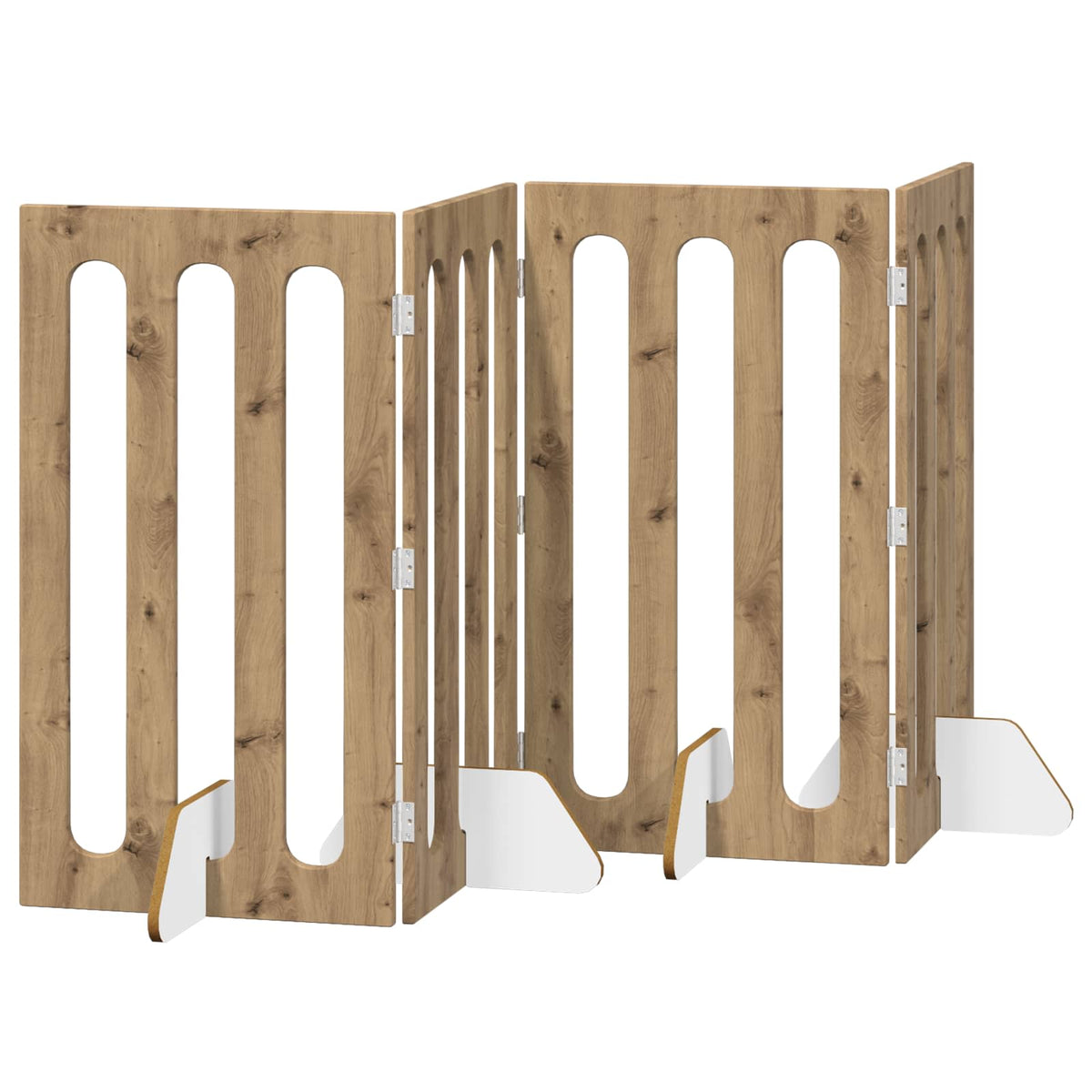 Fällbar husdjursgrind 4 st Artisan-ek 201 x 38 x 90 cm