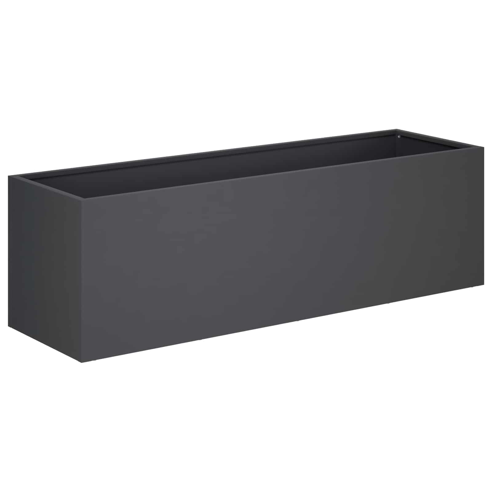 Trädgårdsplanterare Antracit 100 x 30 x 30 cm Kallvalsat stål
