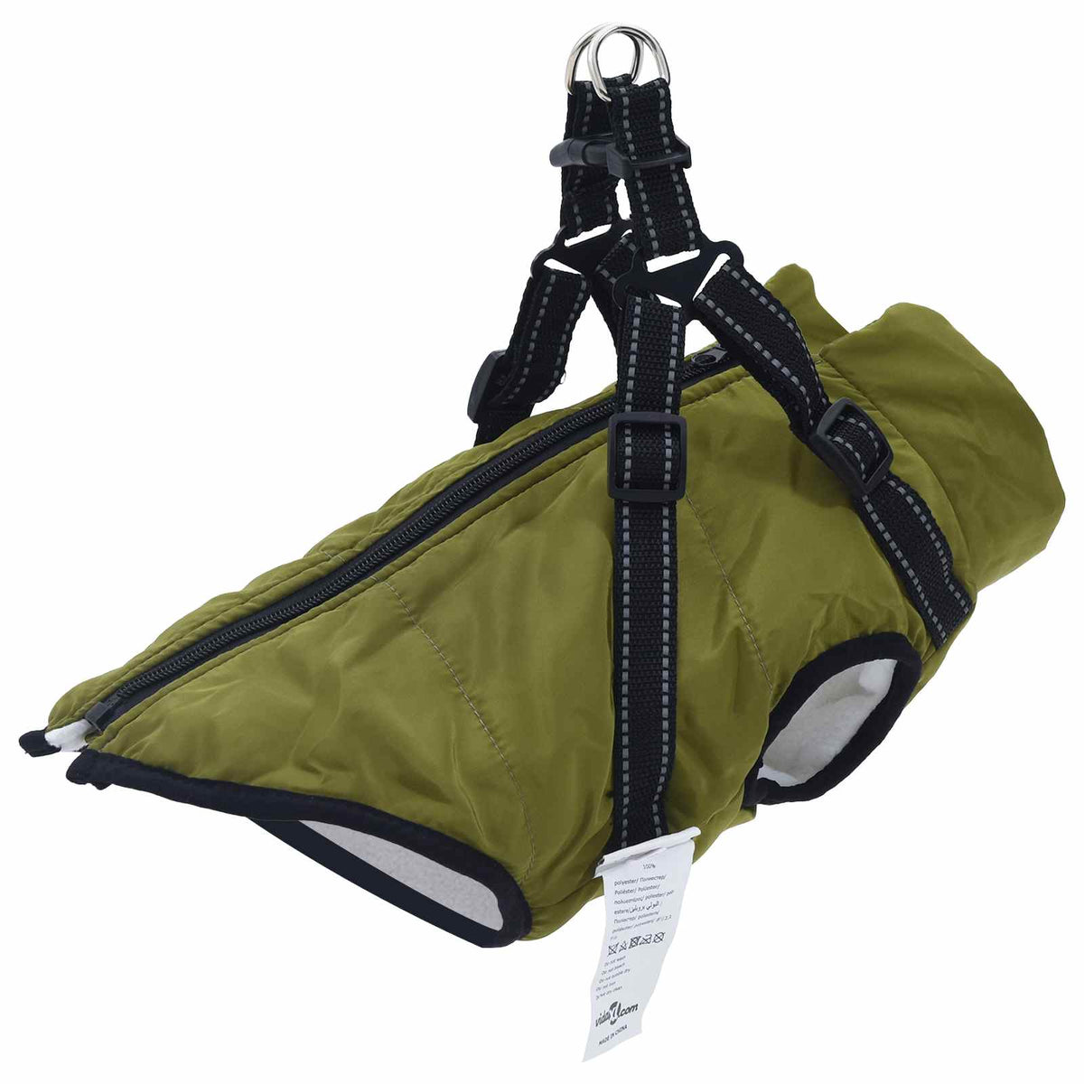 Hund Kappa Armégrön L40 Fleece och Polyester