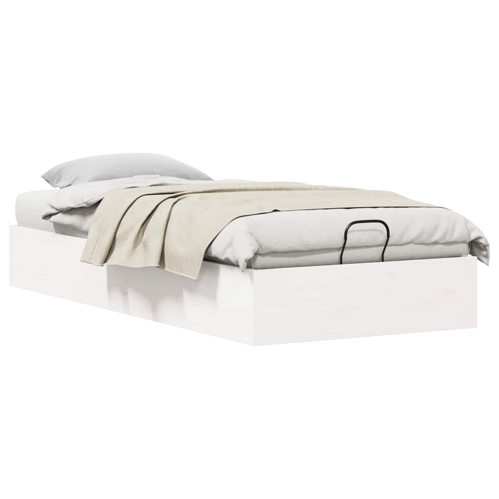 Bäddsoffa med förvaring Vit 80 x 200 cm Massivt furu