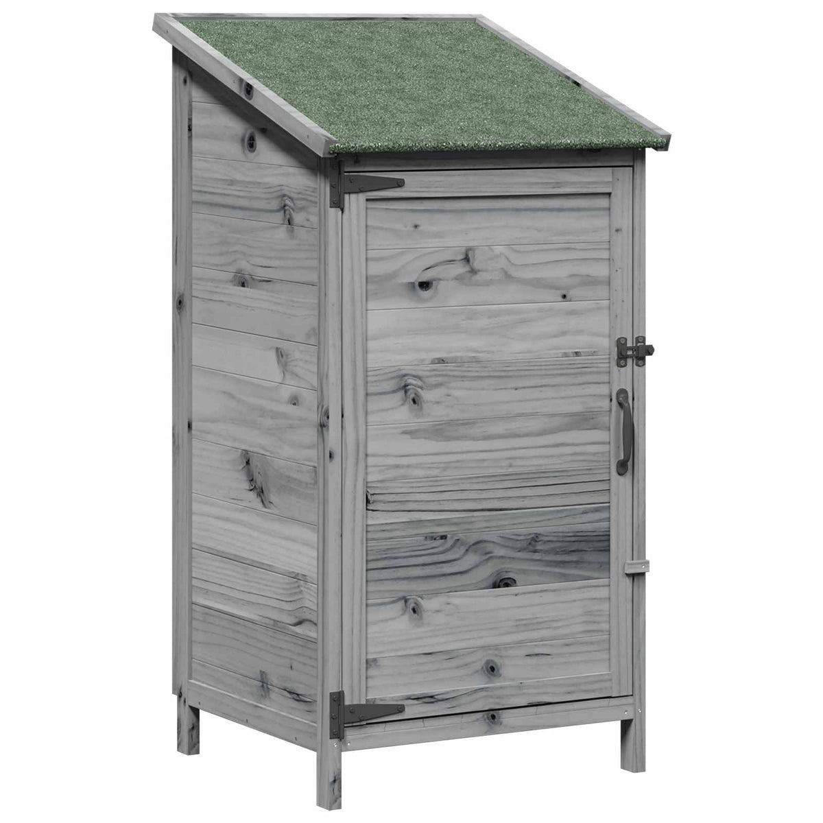 Trädgårdshus med tak Grå 59 x 56 x 113,5 cm Massivt Furu
