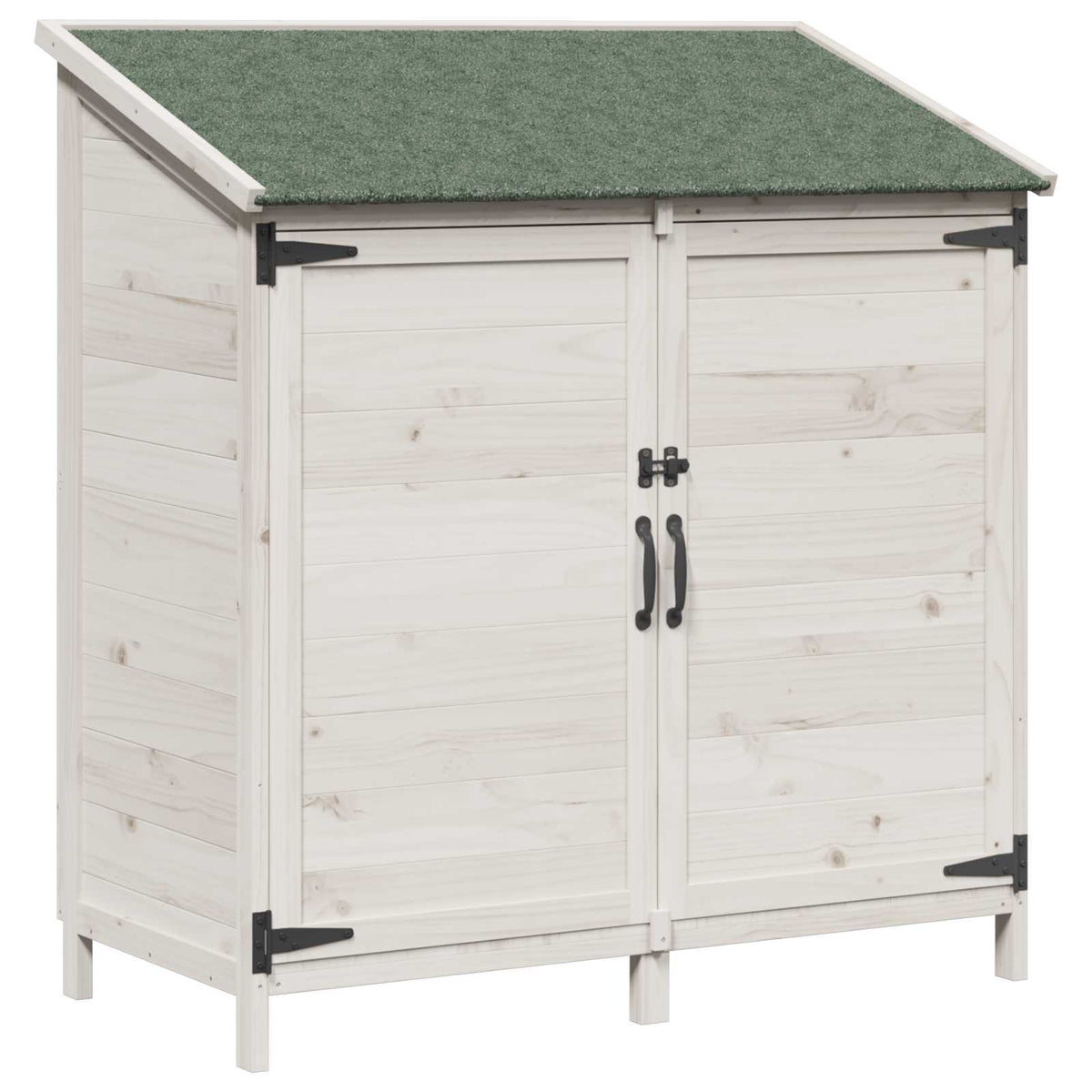Trädgårdshus med tak Vit 106,5 x 56 x 113,5 cm Massivt Furu