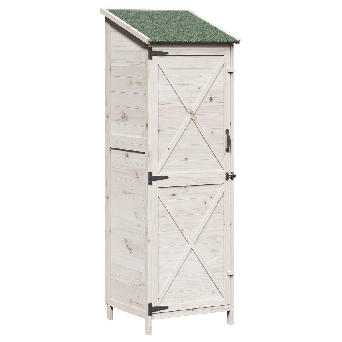 Trädgårdshus Vit 59,5 x 56 x 176,5 cm Massivt Furu