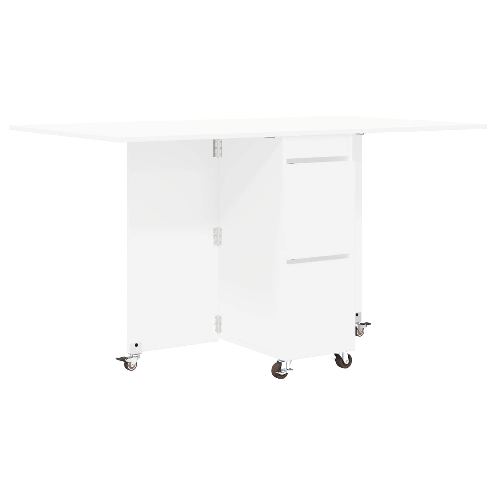 Matbord 140 x 80 x 77 cm Konstruerat trä Vit Rektangulär