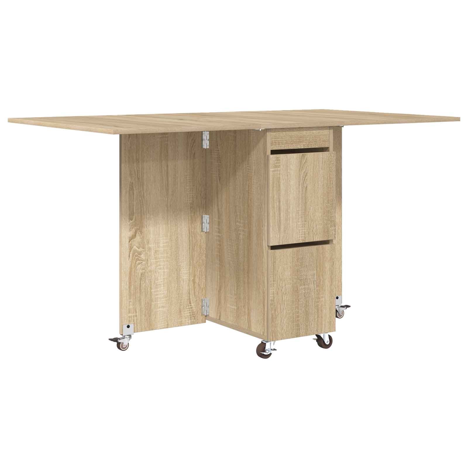 Matbord 140 x 80 x 77 cm Konstruerat trä Sonoma-ek Rektangulär