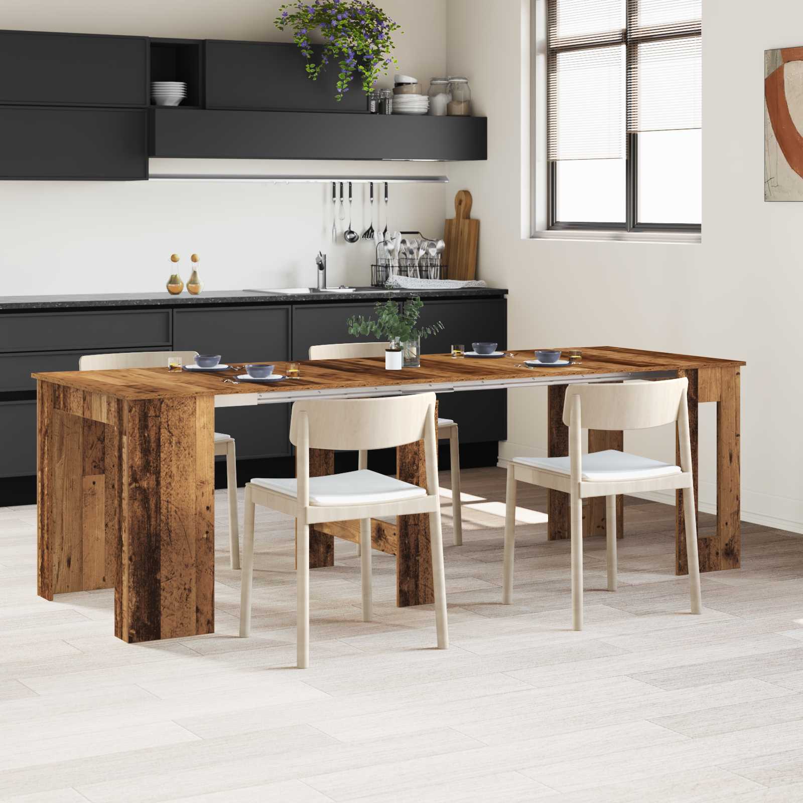 Matbord 240 x 85 x 75 cm Konstruerat trä Gammalt trä