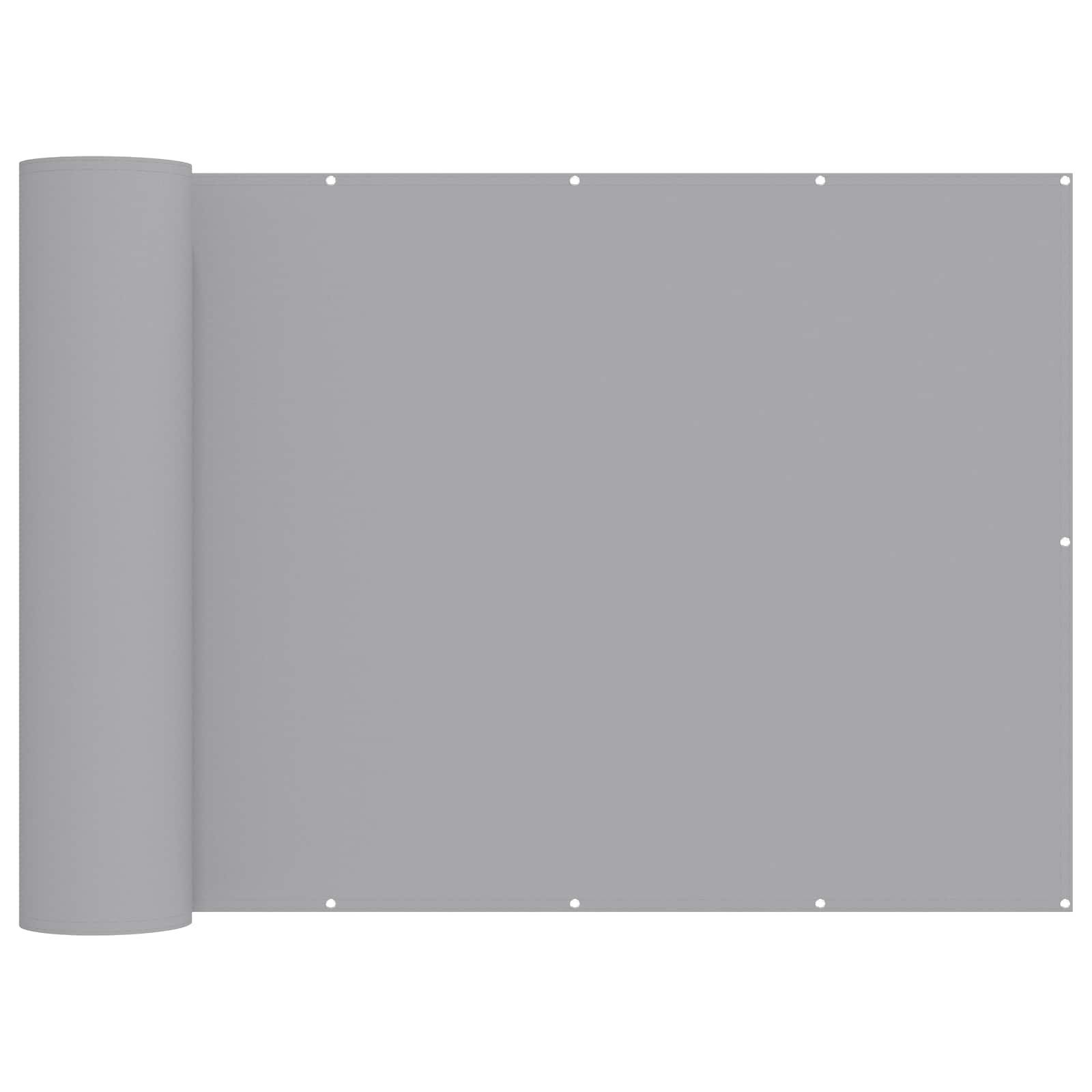 Balkongskärm 180 x 800 cm Tyg med PU-beläggning Ljusgrå