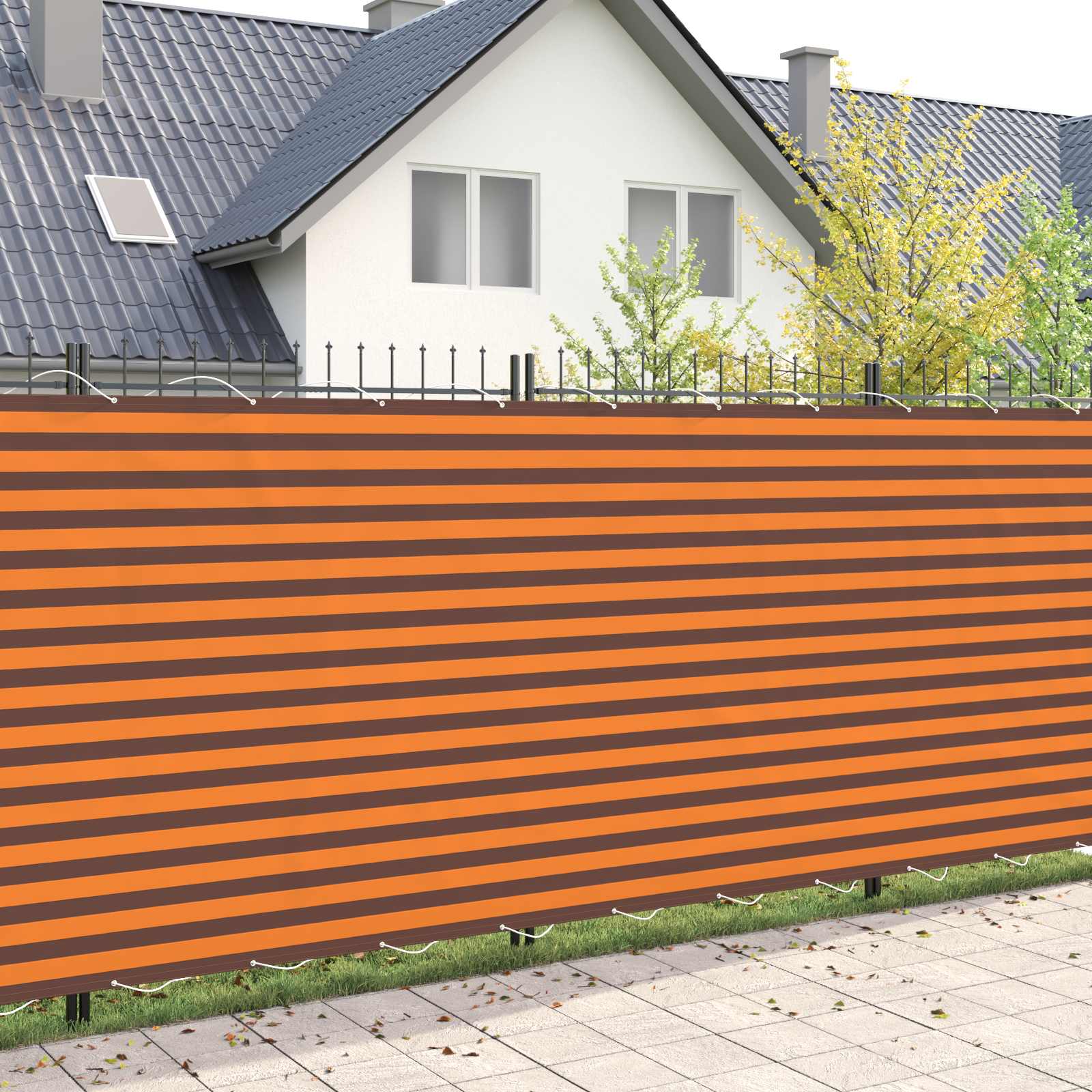 Balkongskärm 200 x 700 cm Tyg med PU-beläggning