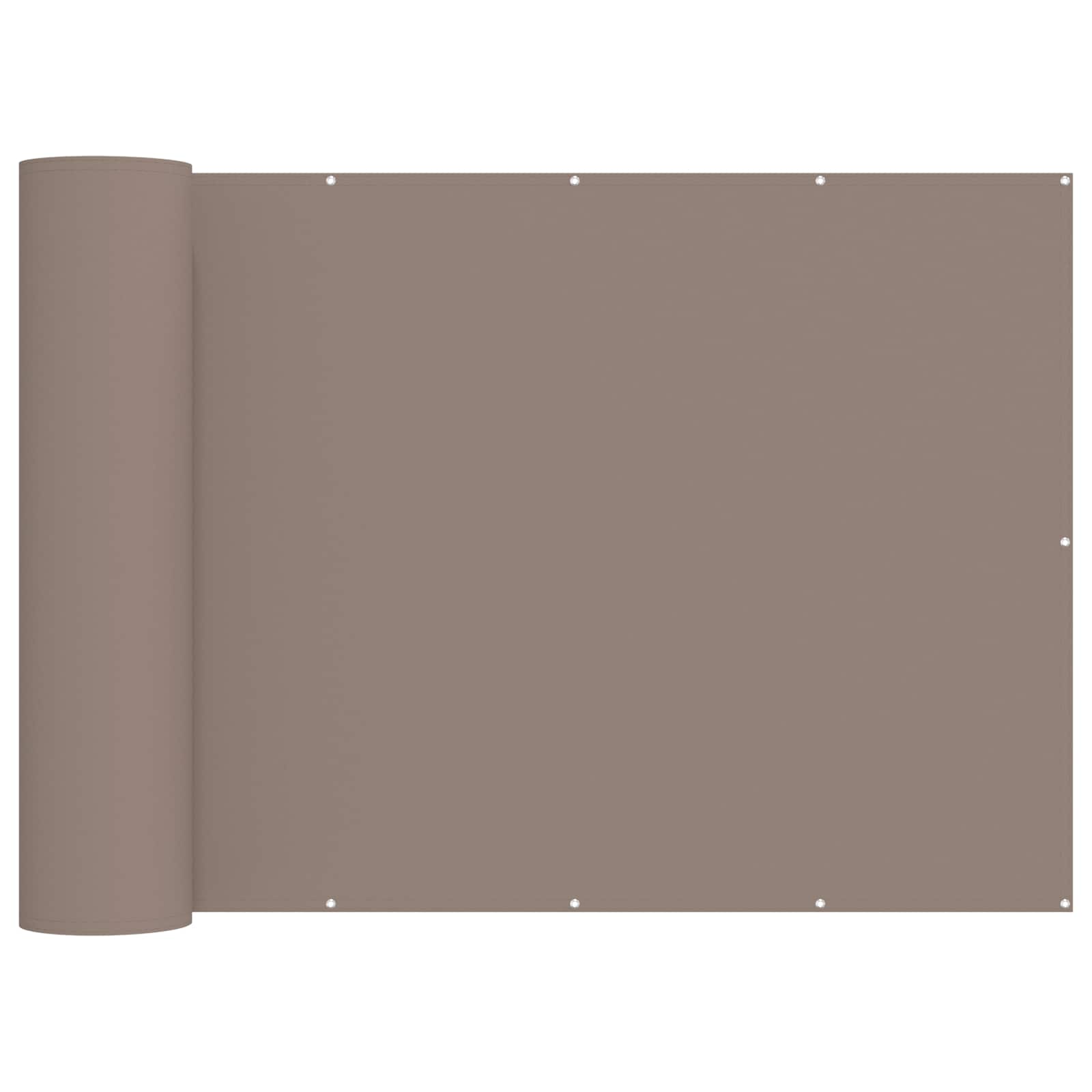 Balkongskärm 200 x 700 cm Tyg med PU-beläggning Taupe