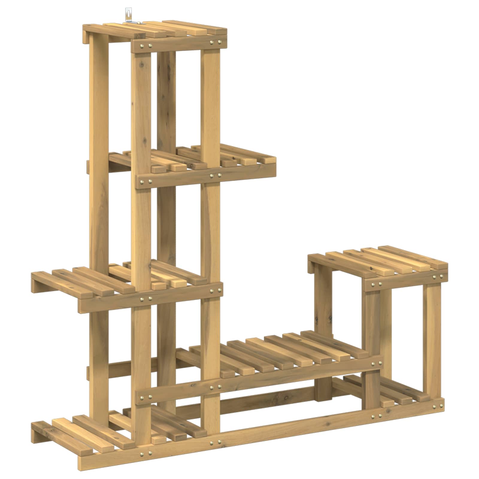 Växtställ Vit 93,5 x 25 x 91,5 cm Massivt Akaciaträ
