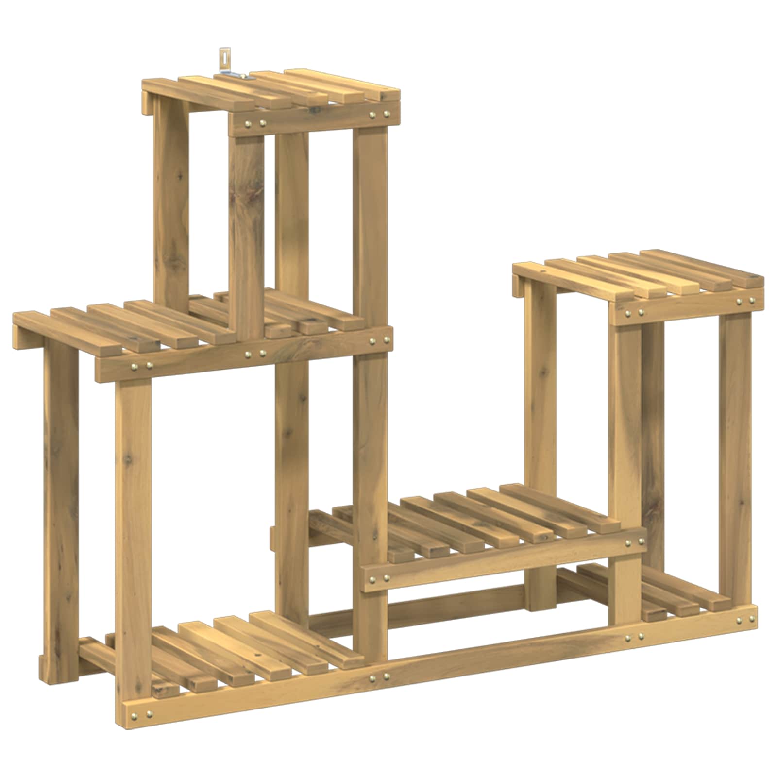 Växtställ Vit 90 x 25 x 73 cm Massivt Akaciaträ