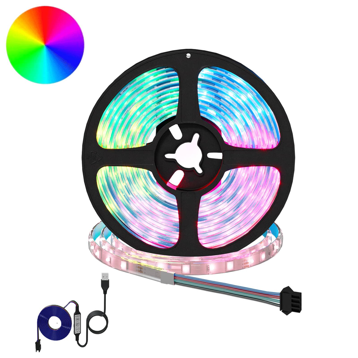 LED Band 12 st Svart och Transparent Koppar och plast