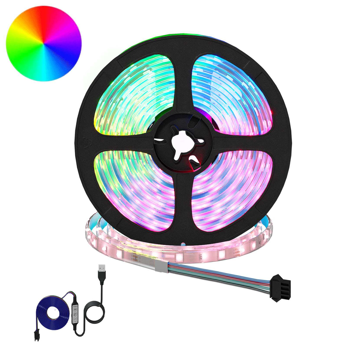LED Band 12 st Svart och Transparent Koppar och plast